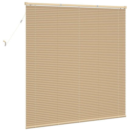 Persienn Ljusbrun med Mönster 150 x 140 cm 25 mm PVC