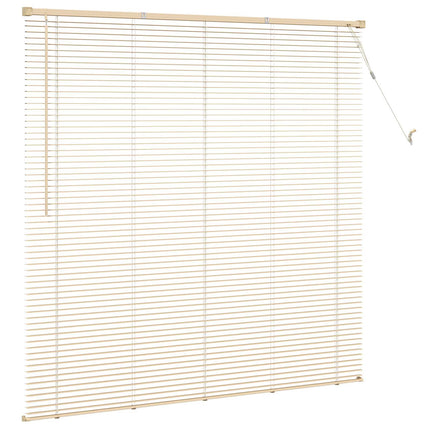Persienn Ljusbrun med Mönster 150 x 150 cm 25 mm PVC