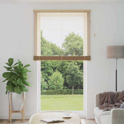 Persienn Ljusbrun med Mönster 213 x 120 cm 25 mm PVC