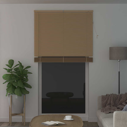 Persienn Ljusbrun med Mönster 213 x 120 cm 25 mm PVC
