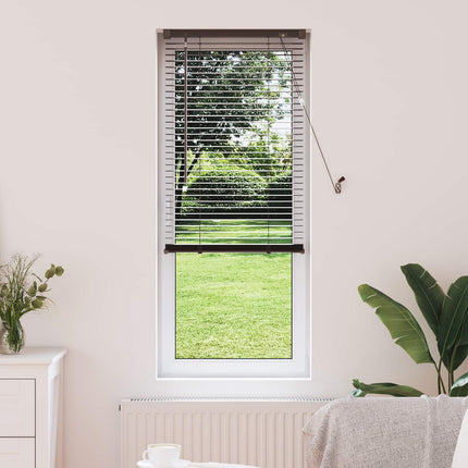 Persienn Mörkbrun med Mönster 150 x 50 cm 25 mm PVC