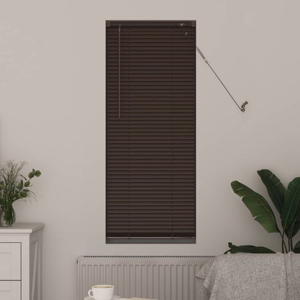 Persienn Mörkbrun med Mönster 150 x 50 cm 25 mm PVC