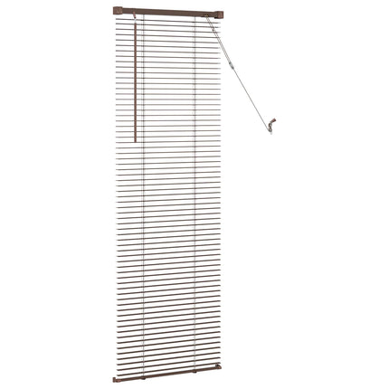 Persienn Mörkbrun med Mönster 150 x 60 cm 25 mm PVC