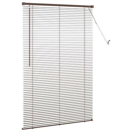 Persienn Mörkbrun med Mönster 150 x 80 cm 25 mm PVC