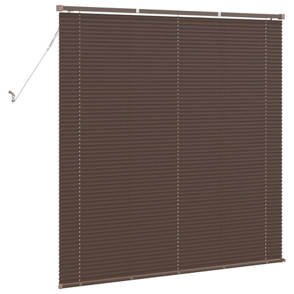 Persienn Mörkbrun med Mönster 150 x 140 cm 25 mm PVC
