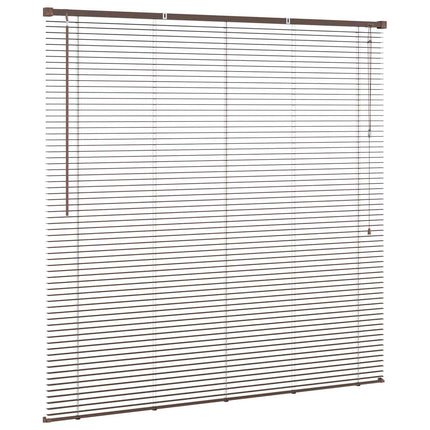 Persienn Mörkbrun med Mönster 150 x 150 cm 25 mm PVC