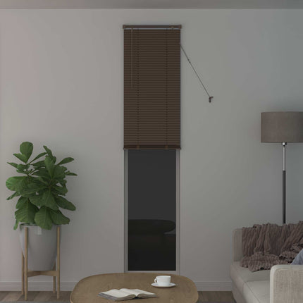 Persienn Mörkbrun med Mönster 213 x 40 cm 25 mm PVC