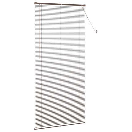 Persienn Mörkbrun med Mönster 213 x 70 cm 25 mm PVC