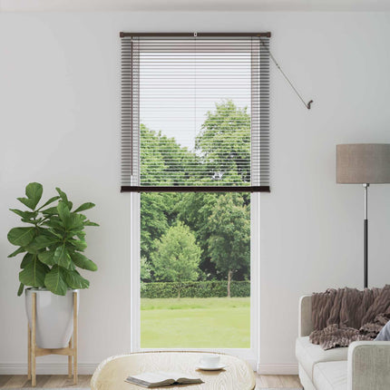 Persienn Mörkbrun med Mönster 213 x 80 cm 25 mm PVC