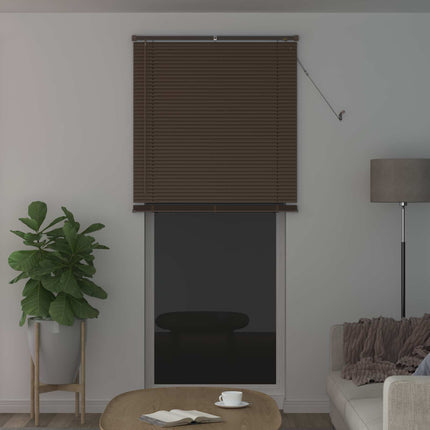 Persienn Mörkbrun med Mönster 213 x 90 cm 25 mm PVC