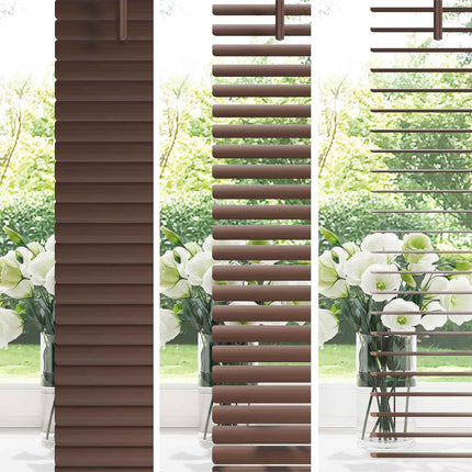 Persienn Mörkbrun med Mönster 213 x 90 cm 25 mm PVC