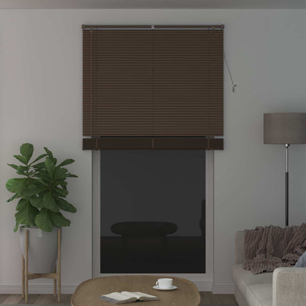 Persienn Mörkbrun med Mönster 213 x 120 cm 25 mm PVC