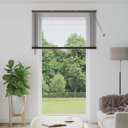 Persienn Mörkbrun med Mönster 213 x 130 cm 25 mm PVC