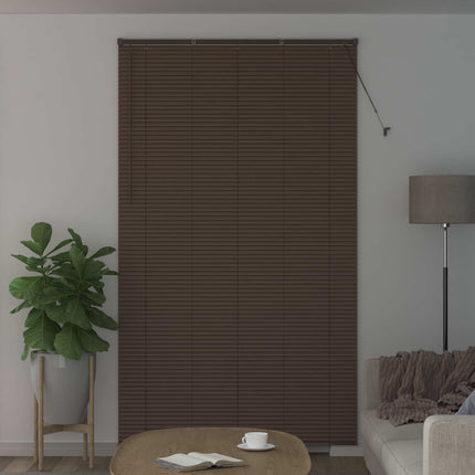 Persienn Mörkbrun med Mönster 213 x 130 cm 25 mm PVC