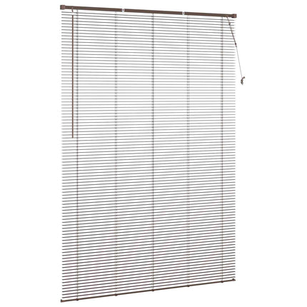 Persienn Mörkbrun med Mönster 213 x 130 cm 25 mm PVC