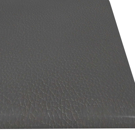 Väggsänggavel 12 pcs Grå 60 x 15 cm tyg