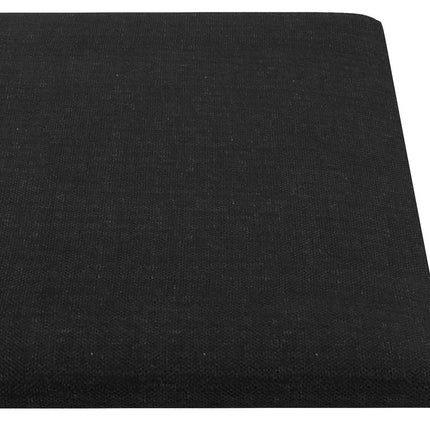 Väggsänggavel 12 pcs Svart 60 x 30 cm tyg