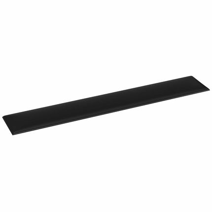 Väggsänggavel 12 pcs Svart 90 x 15 cm tyg