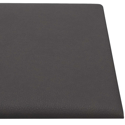Väggsänggavel 12 pcs Grå 90 x 15 cm tyg