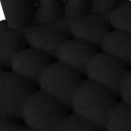 Slipperfåtölj Svart 56,5 x 70 x 110 cm tyg