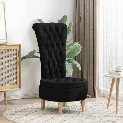 Slipperfåtölj Svart 56,5 x 70 x 110 cm tyg