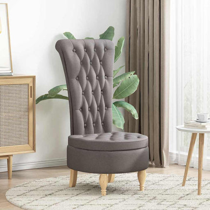 Slipperfåtölj Taupe 56,5 x 70 x 110 cm tyg
