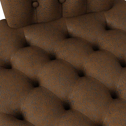 Slipperfåtölj Brun 56,5 x 70 x 110 cm Faux Mockaläder