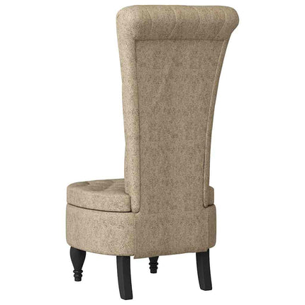 Slipperfåtölj Ljusgrå 56,5 x 70 x 110 cm Faux Mockaläder