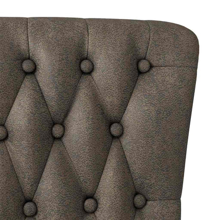 Slipperfåtölj Mörkgrå 56,5 x 70 x 110 cm Faux Mockaläder
