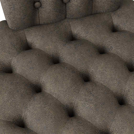 Slipperfåtölj Mörkgrå 56,5 x 70 x 110 cm Faux Mockaläder