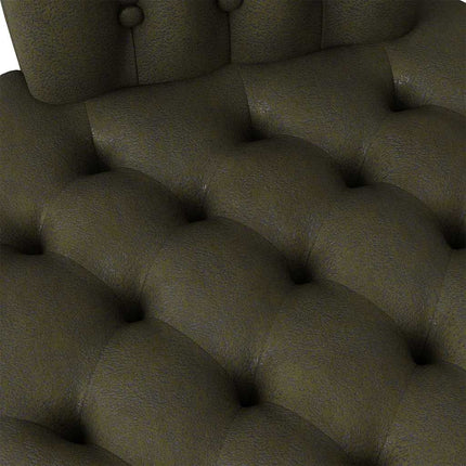 Slipperfåtölj Armégrön 56,5 x 70 x 110 cm Faux Mockaläder