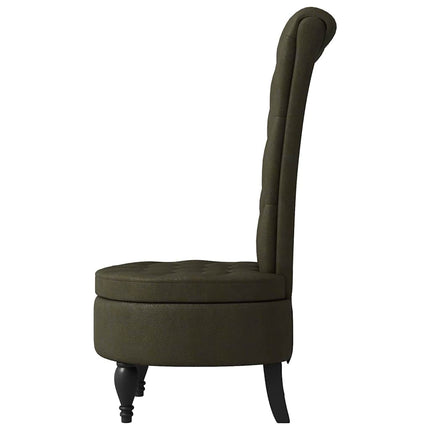 Slipperfåtölj Armégrön 56,5 x 70 x 110 cm Faux Mockaläder