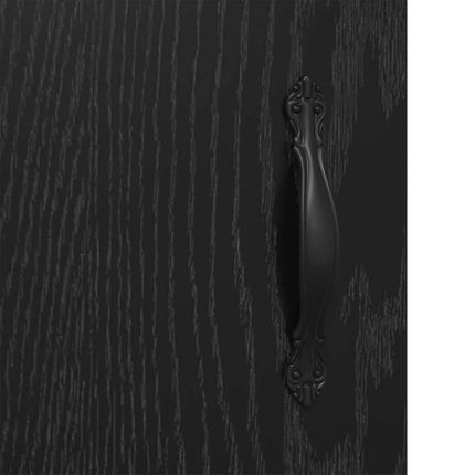 Sideboard Svart Ek 69,5 x 34 x 90 cm Konstruerat trä