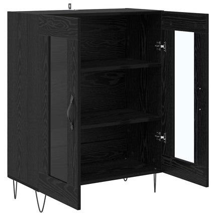 Sideboard Svart Ek 69,5 x 34 x 90 cm Konstruerat trä