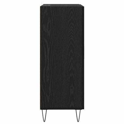 Sideboard Svart Ek 69,5 x 34 x 90 cm Konstruerat trä