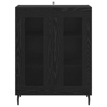 Sideboard Svart Ek 69,5 x 34 x 90 cm Konstruerat trä