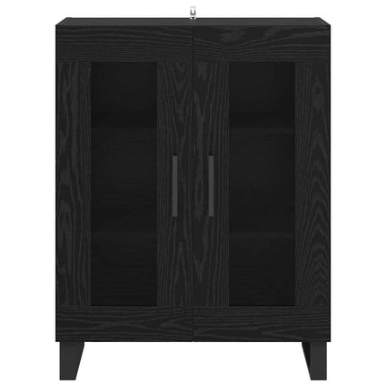 Sideboard Svart Ek 69,5 x 34 x 90 cm Konstruerat trä