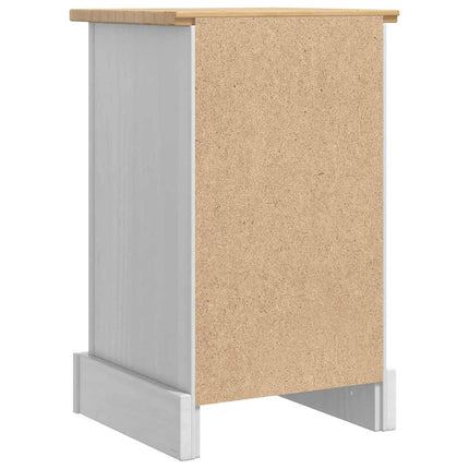 Sängbord med låda Corona Vit 35 x 32,5 x 58 cm Massiv furu