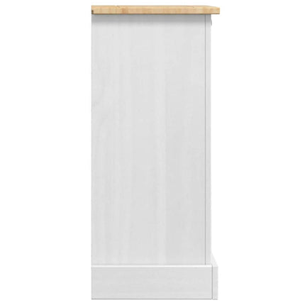 Sängbord med låda Corona Vit 35 x 32,5 x 74 cm Massiv furu