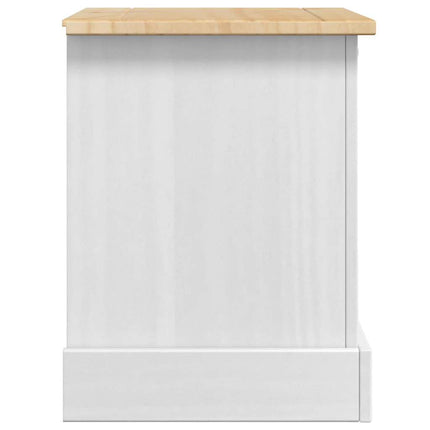 Sängbord med låda Corona Vit 53 x 39 x 47 cm Massiv furu