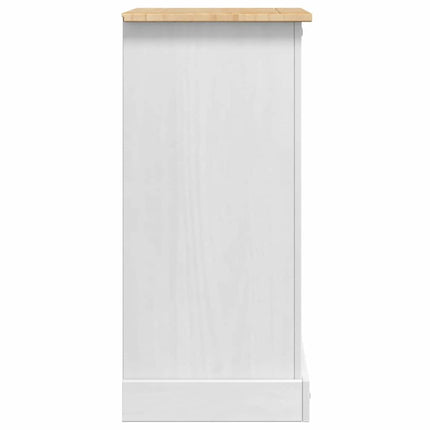 Sängbord med låda Corona Vit 53 x 39 x 84 cm Massiv furu