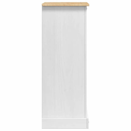 Sängbord med låda Corona Vit 53 x 39 x 103 cm Massiv furu