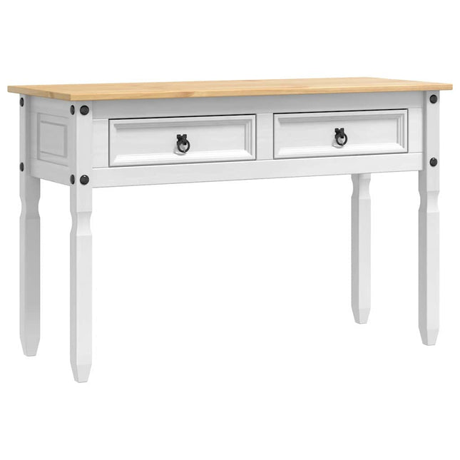 Sidobord CORONA Vit 115 x 46 x 73 cm Massiv furu