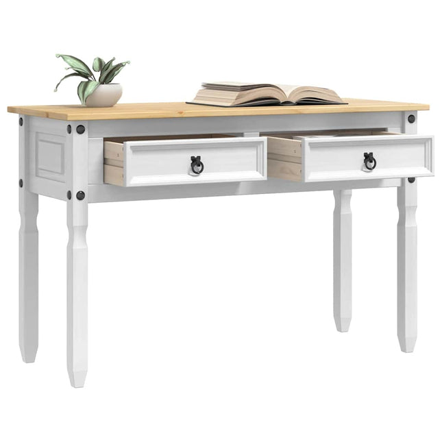 Sidobord CORONA Vit 115 x 46 x 73 cm Massiv furu