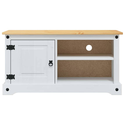 TV-skåp Corona Vit 100 x 40 x 52 cm Massiv furu