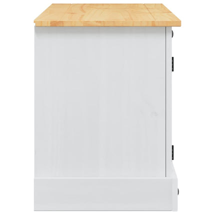 TV-skåp Corona Vit 100 x 40 x 52 cm Massiv furu
