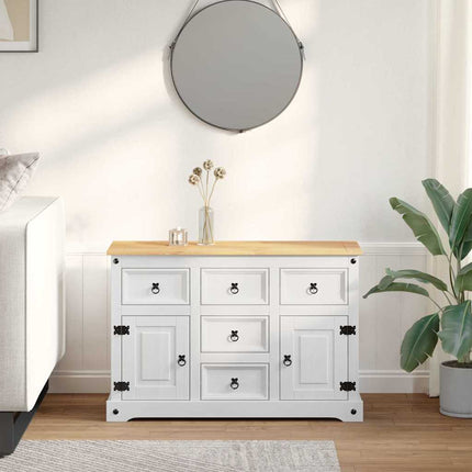 Förvaringskistor Corona Vit 112 x 40 x 75 cm Massiv furu