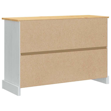 Förvaringskistor Corona Vit 112 x 40 x 75 cm Massiv furu