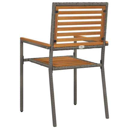 Trädgårds stapelbara stolar 4 pcs Brun och Grå 54 x 56 x 90 cm
