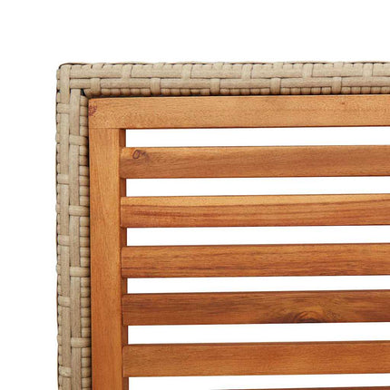 Trädgårds stapelbara stolar 4 pcs Brun och beige